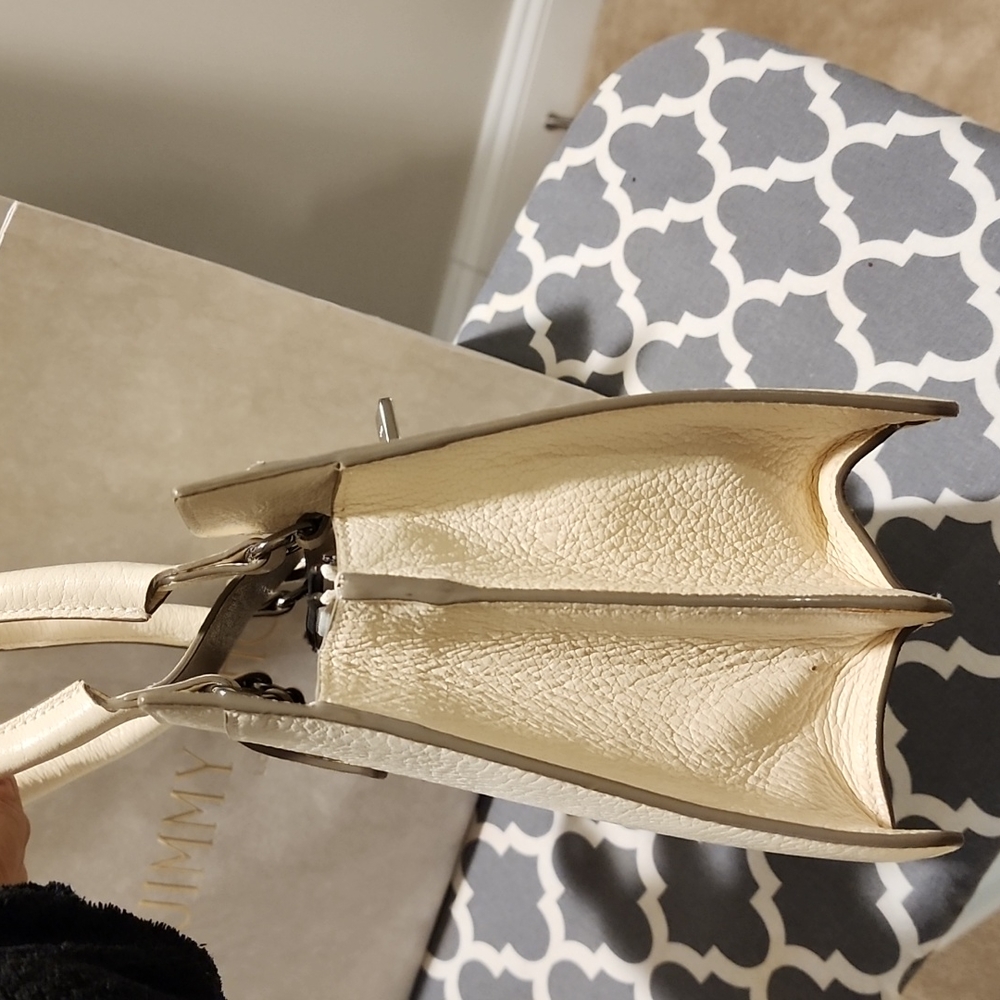 Jimmy Choo Medium Riley cream pebbled leather bag - Picture 5 of 6